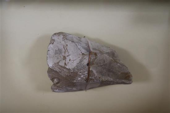 A collection of framed Neolithic and other tools and flint arrow heads,
